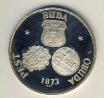 1973. "Pest-Buda-Óbuda" Ag emlékérem 25g T:exPP