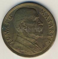 Csehszlovákia 1935. "Masaryk" Br emlékérem. Szign.O.Spaniel T:2