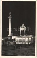 1938 Budapest XXXIV. Nemzetközi Eucharisztikus Kongresszus főoltára este / 34th International Eucharistic Congress, main altar at night (EK)