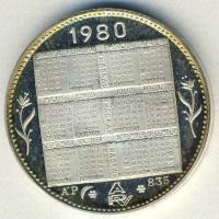 1980. "Naptár" Ag emlékérem 5,5g T:PP
