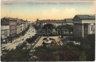 1919 Budapest VIII. Múzeum körút, Nemzeti Múzeum, villamos