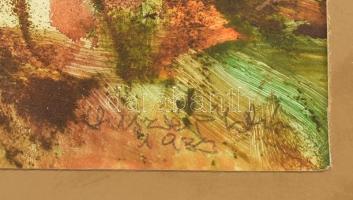 Huszár István (1925-2004): Ratkó József verse után. Vegyes technika, papír, jelzett. Hátoldalán feli...