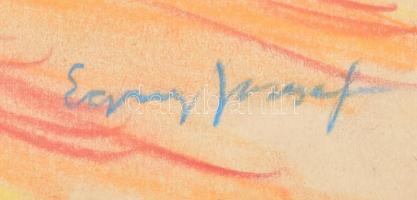 Egry József jelzéssel: Vízpart. Pasztell, karton. 35×50 cm