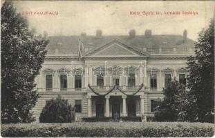 1910 Zsitvaújfalu, Nová Ves nad Zitavou; Keltz Gyula kir. kamarás kastélya / castle (fl)