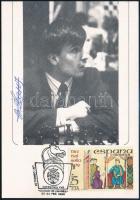 Vaszilij Mihajlovics Ivancsuk (1969-) ukrán sakkozó aláírása képeslapon