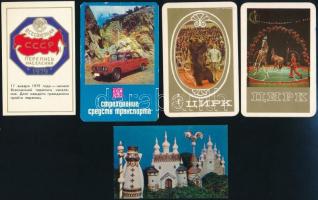 1976-1979 5 db reklámos kártyanaptár