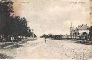 1909 Pádé, Padej; Templom utca / street (fl)