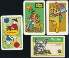 1969-1981 4 db reklámos kártyanaptár
