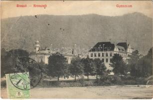 Brassó Kronstadt, Brasov; Gymnasium / iskola / school. TCV card