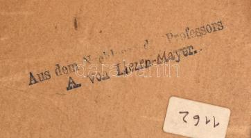 Jelzés nélkül: Kitüntetéssel dekorált férfi portréja. Olaj, vászon, kartonra kasírozva. Hátoldalán L...