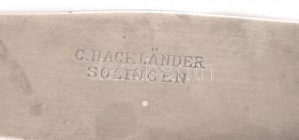 Ezüst (Ag) evőeszköz készlet 6 db villa és 6 db kés. Nettó 412 g + az ezüst nyelű kések Jelzett, mes...