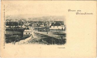 1899 (Vorläufer) Nagysink, Gross-Schenk, Cincul Mare, Cincu; Unterstadt. H. Zeidner No. 155. / Alsóváros / street