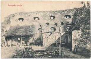 Piski, Simeria; Az aranyvár romjai. Adler fényirda 1907 / castle ruins (EK)