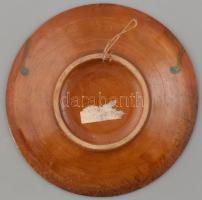 Sarkadi? kerámia tál. Mázas kerámia, kézzel festett, jelzés nélkül. d:: 20 cm