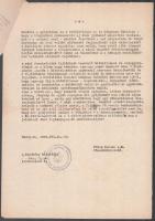 1955 A népi demokrácia korszaka múzeumi anyagának gyűjtése, gépirat, eredeti minisztériumi pecséttel...