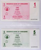 Zimbabwe 1994-2009. 1c - 100.000.000.000.000$ (61xklf) kisalakú berakólapokra rendezve T:I
Zimbabwe...