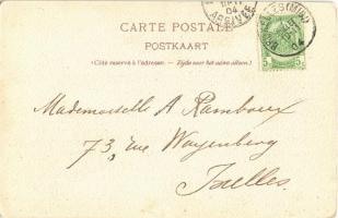 1904 Dilbeek, L'Église / church. La Belgique Pittoresque Édition Artistique 17-43. Lith. J. L. ...