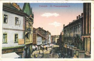 Przemysl, Ul. Franciszkánska II / street view, shop of M. Krug (small tear)