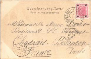 1902 Lviv, Lwów, Lemberg; Plac Maryacki / Marienplatz / square, tram, shops (fl)