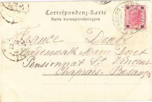 1902 Lviv, Lwów, Lemberg; Rynek / Ringplatz / square, tram, market, shops (EK)