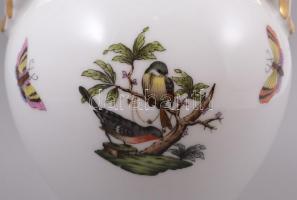 Herendi Rothschild mintás váza, kézzel festett, jelzett, apró kopásnyomokkal, m: 20,5 cm