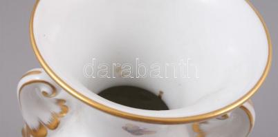 Herendi Rothschild mintás váza, kézzel festett, jelzett, apró kopásnyomokkal, m: 20,5 cm