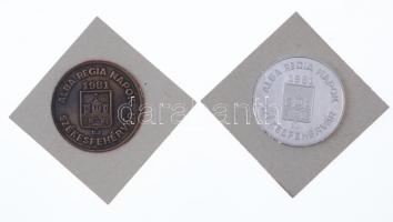 1986. "MÉE Alba Regia Num. Csop. / 40 éves a Forint - Székesfehérvár" Al emlékérem (40mm) ...