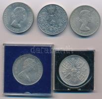 Nagy-Britannia 1953-1981. 5xklf emlékérme tétel, ebből 2db eredeti műanyag tokban T:1--2-
United Ki...