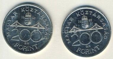 1992. 200Ft Ag "MNB" (2x) T:BU,2