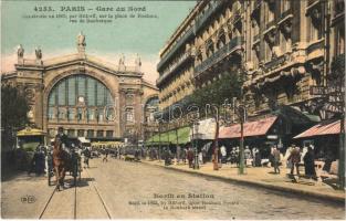 Paris, Gare du Nord / railway station, autobus, tram, shops