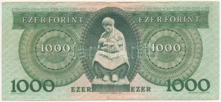 1993. 1000Ft "E 50487825" látványosan eltolódott előlapi nyomattal! T:III 
Adamo F47
