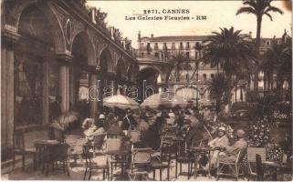 1918 Cannes, Les Galeries Fleuries / café, terrace (EB)
