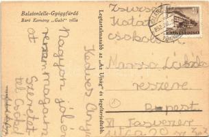 1952 Balatonlelle-gyógyfürdő, Báró Kemény "Gabi" villa. legtartalmasabb az "Az Újság&...