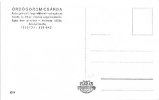 Budapest XII. Ördögorom Csárda, étterem kerthelyisége, reklám