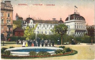 1917 Budapest II. Lukács fürdő, szökőkút (EK)