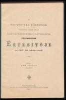 1893 A nagykárolyi (Erdély) kegyes tanítórendiek vezetése alatt álló főgimnázium értesítője az 1892-...