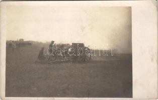 1915 Pétervárad / WWI Austro-Hungarian K.u.K. military, artillery at Grad Petrovaradin. photo (fl)