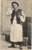 1912 Magyar népviselet, folklór. Schwarz J. kiadása / Ungarische Volkstracht / Hungarian folklore (EB)