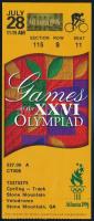 1996 Az atlantai olimpia belépőjegye, ellenőrzőszelvény nélkül