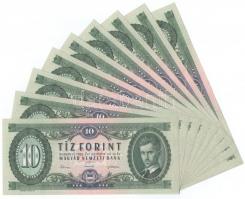 1962. 10Ft (9x sorszámkövető: A085 264661 - A085 264669) T:I-
Adamo F6