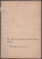 1953 Esztergom tábor, honvédségi kézzel írt kiképzési napló, rajzolt ábrákkal