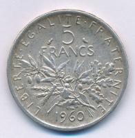 Franciaország 1960. 5Fr Ag T:2  France 1960. 5 Francs Ag C:XF  Krause KM#926