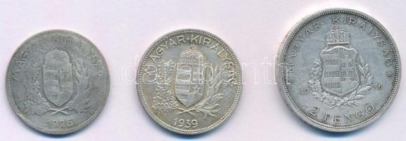 1926-1939. 1P Ag (2xklf) + 1936. 2P Ag "Liszt Ferenc" T:2-3