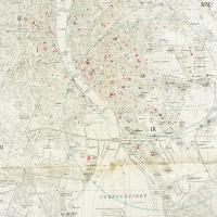 cca 1930-1945 Budapest térképe, 1 : 25 000, M. Kir. Térképészeti Intézet Bp., kis szakadásokkal, egy...