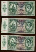 1936. 10P (3x) benne papírránccal, papírhibával! T:I