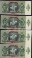 1936. 10P (4x) egymásutáni sorszámokkal T:I
