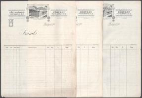 cca 1920-1930 vegyes reklám tétel: Brust Sándor Dobozgyár, Bp., üzleti levél díszes fejléces boríték...