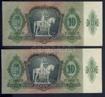 1936. 10P (2x) egymásutáni sorszámokkal T:I