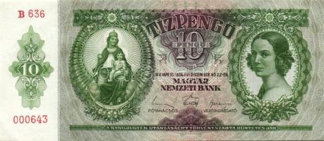 1936. 10P (4x) egymásutáni sorszámokkal T:I