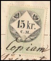 1848-1856 A Nádasdy család nemesség igazolása a család kézzel festett címerével. 22x36 cm